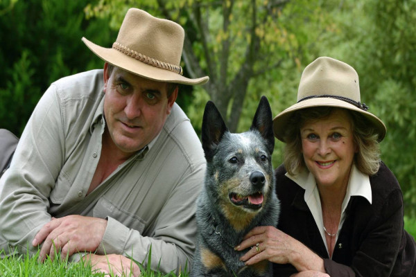 Founders Danny and Sylvia Wilson with their dog