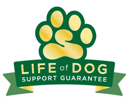 Bark Buster Gold Standard Service Life of Dog Support Guarantee Logo
